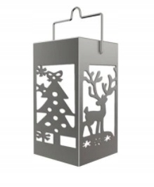 LAMPION ŚWIĄTECZNY 2w1 CHOINKA RENIFER EFEKT CIENI