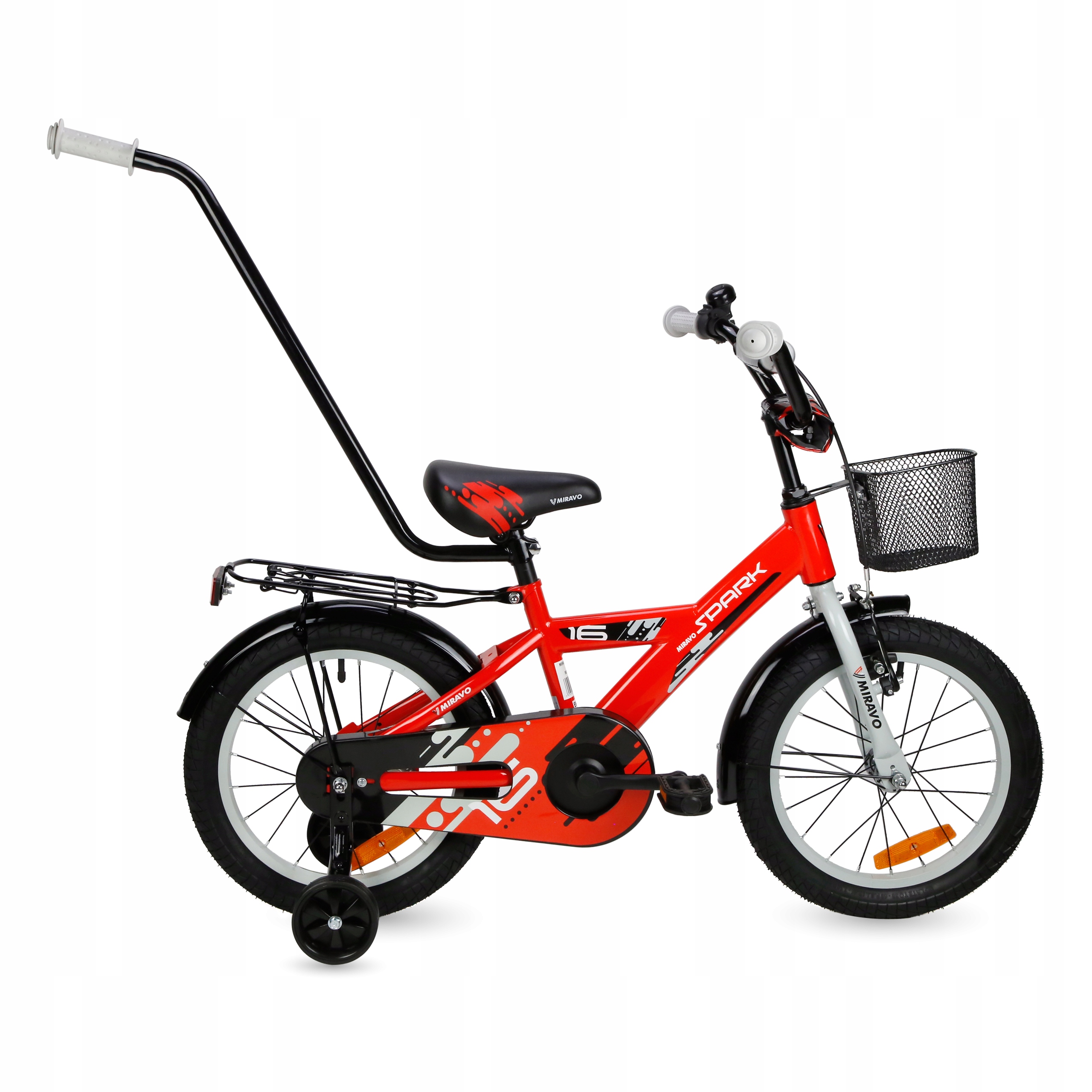 Rowerek Dziecięcy 16 Cali Miravo Rower Dla Chłopca Koszyk Prowadnik