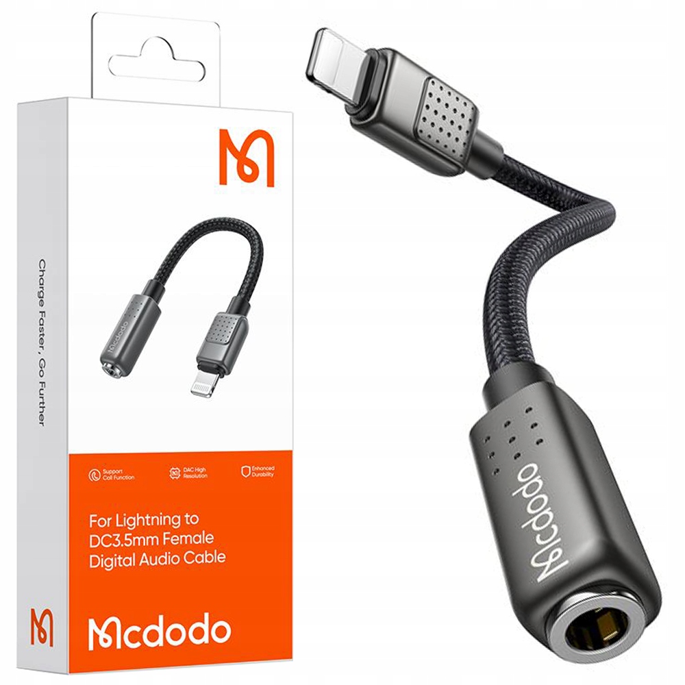 Adapter McDodo Lightning do Mini Jack 3,5mm dla iPhone 13/14, nowy