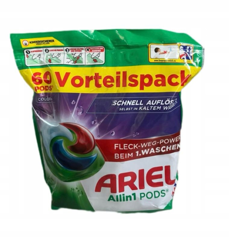 Ariel Pods All in 1 kapsułki do prania kolorowego 60 szt.