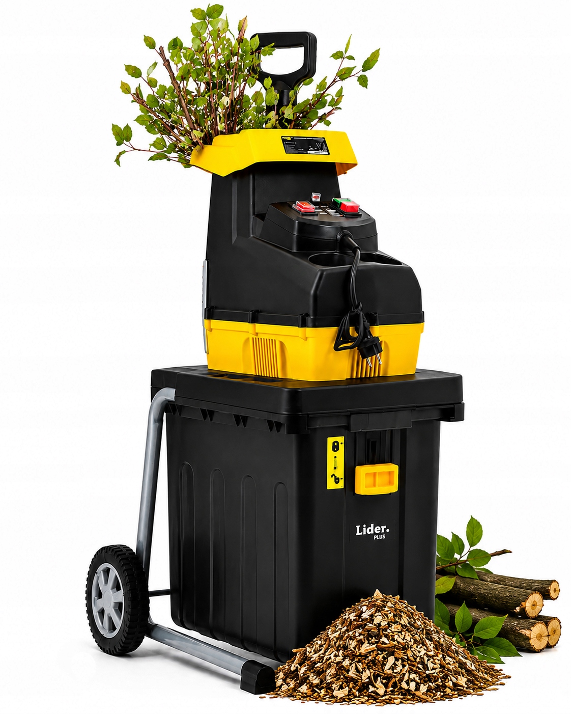 Lider GTR2800 Rębak Rozdrabniacz Elektryczny Do Gałęzi Frezowy 2800W 44mm