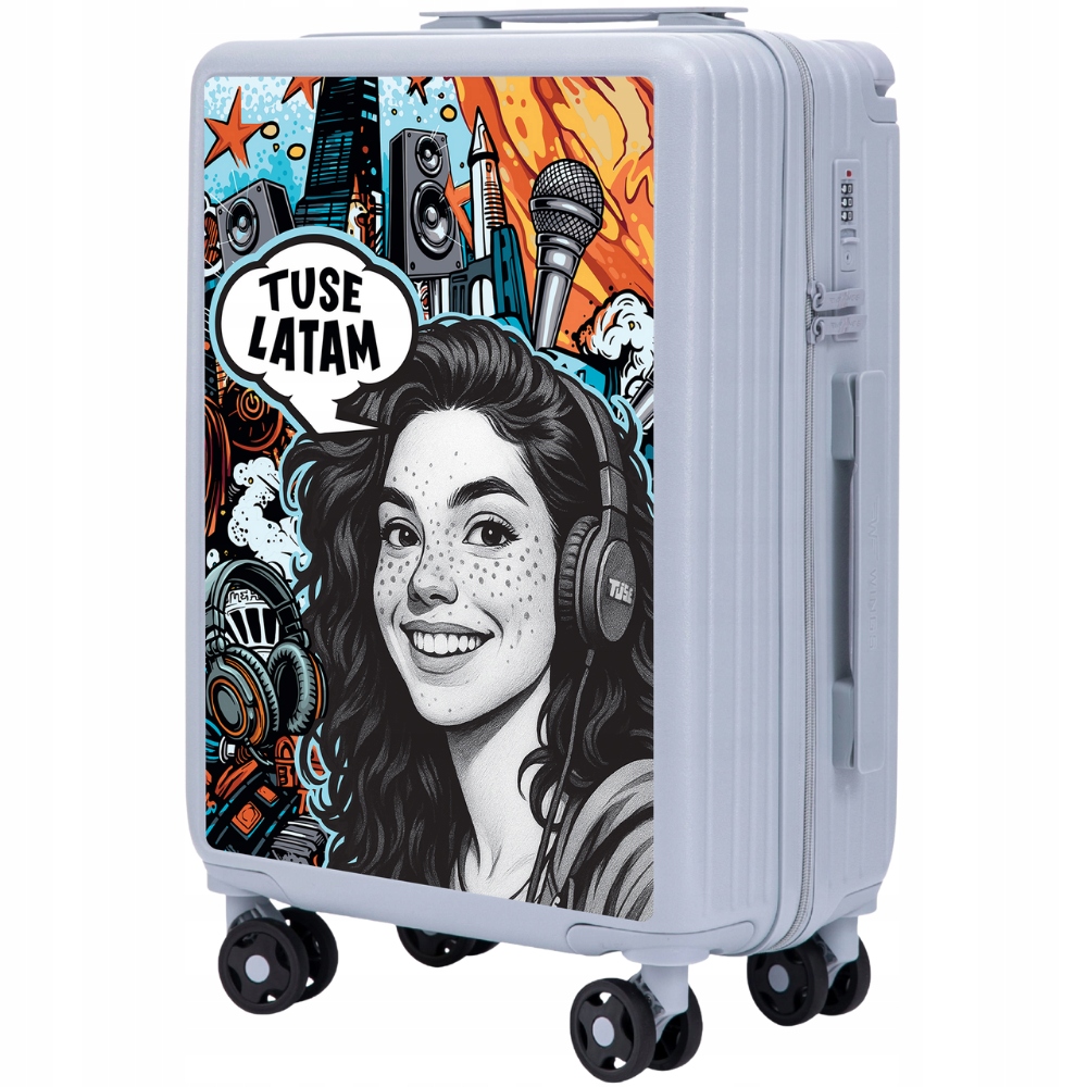 Malý kabinový kufr do letadla s příručním zavazadlem z Abs na 4 kolečkách Wings