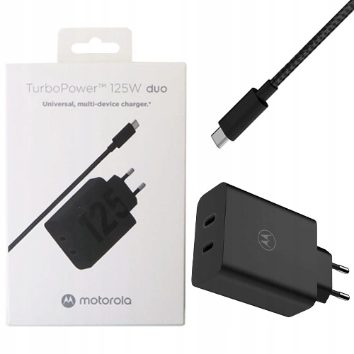 Síťová Nabíječka Dual Port 2xUSB-C Motorola Turbopower MDC-1252 125W