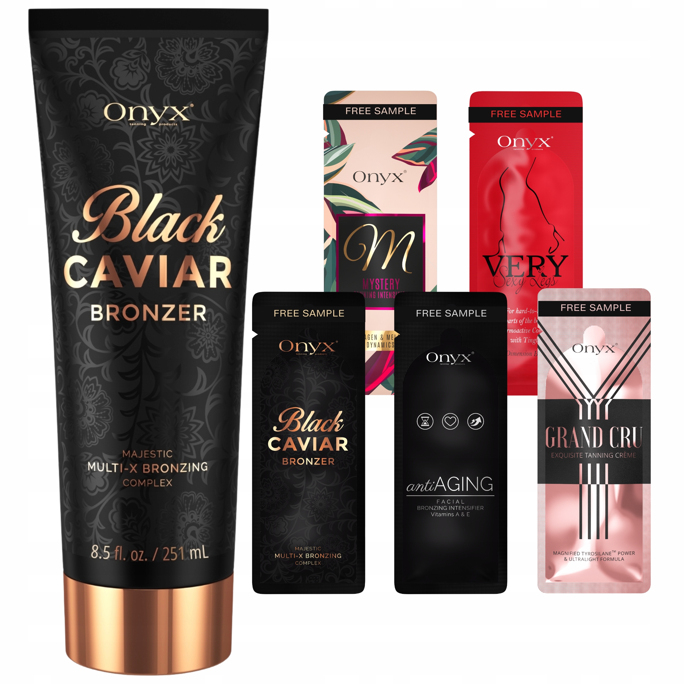 Black Caviar nejsilnější bronzer na opalování v soláriu 251 ml vzorky