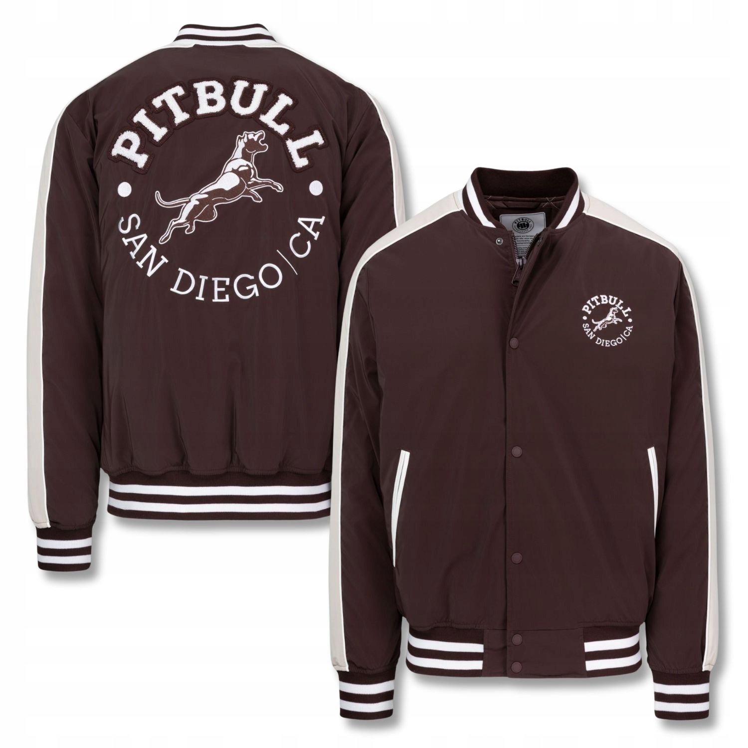 Pánská přechodová bunda Pitbull baseballová Manolito Nášivka lampasy