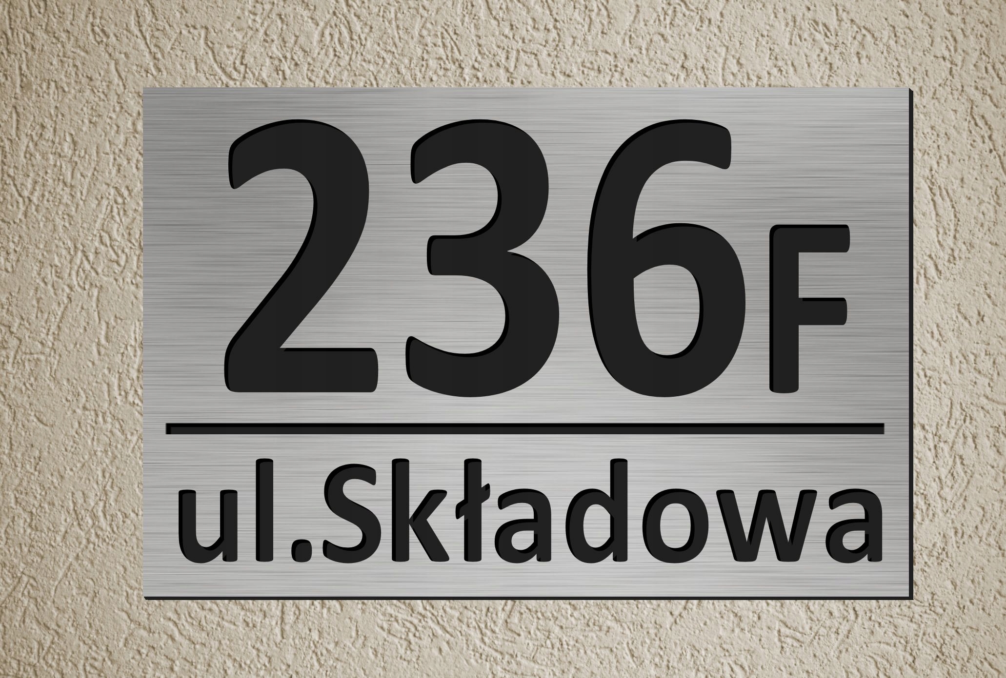 Tablica adresowa Aluminium 3D Tabliczka Numer Domu Materiał inny materiał