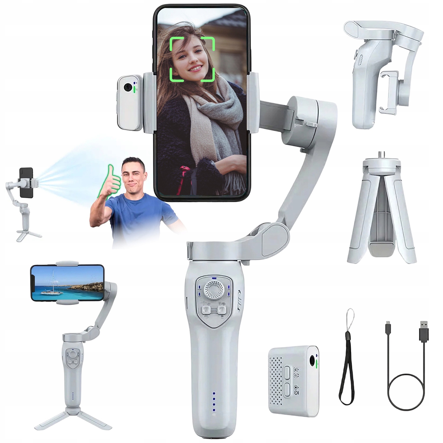 3-OSÝ Gimbal S Dlouhou Dobou Provozu 5H 2550MAH Kompatibilní Ios Android