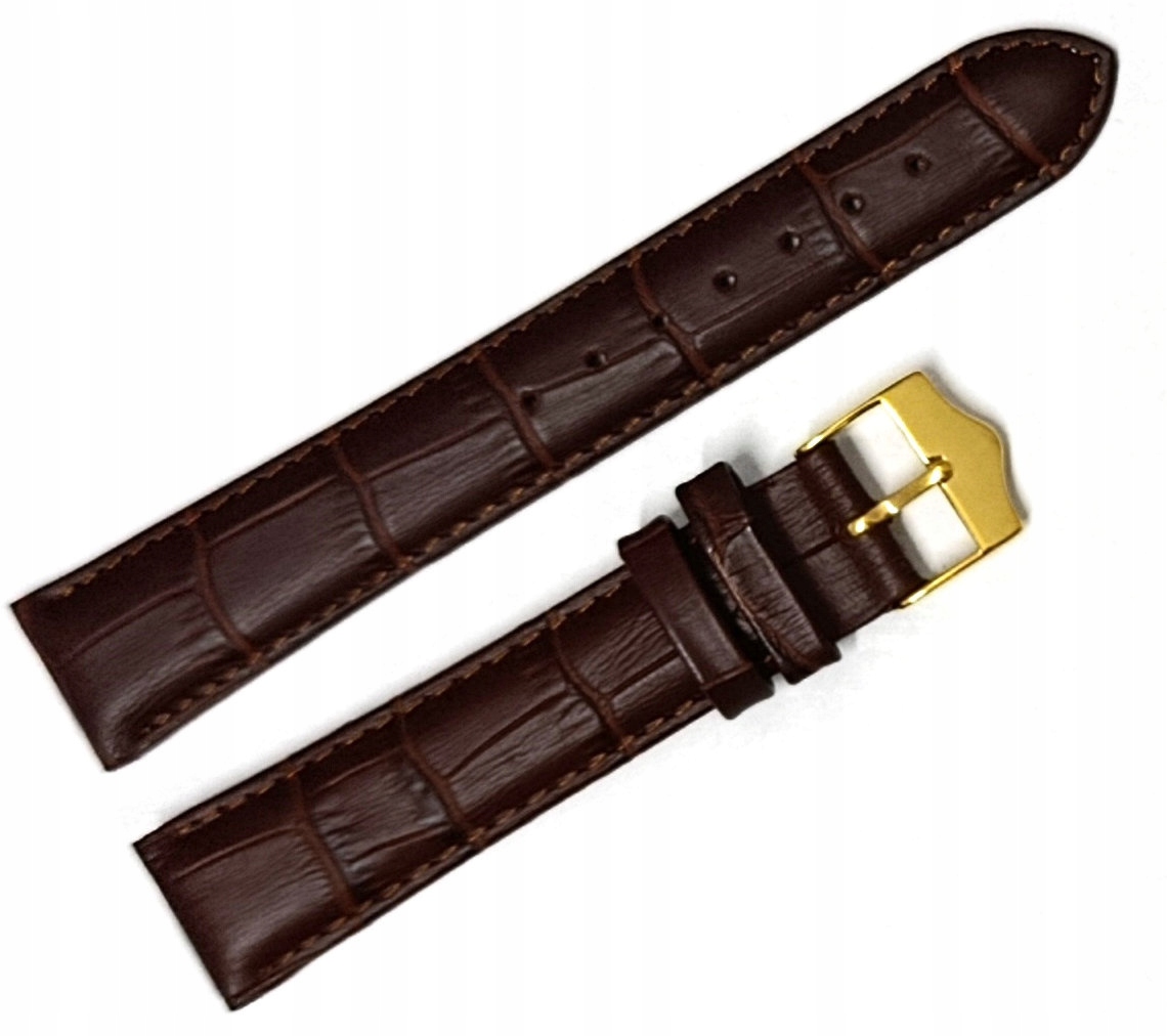 Originální Kožený Hnědý Řemínek Na Hodinky Atlantic 18 mm Krokodýl
