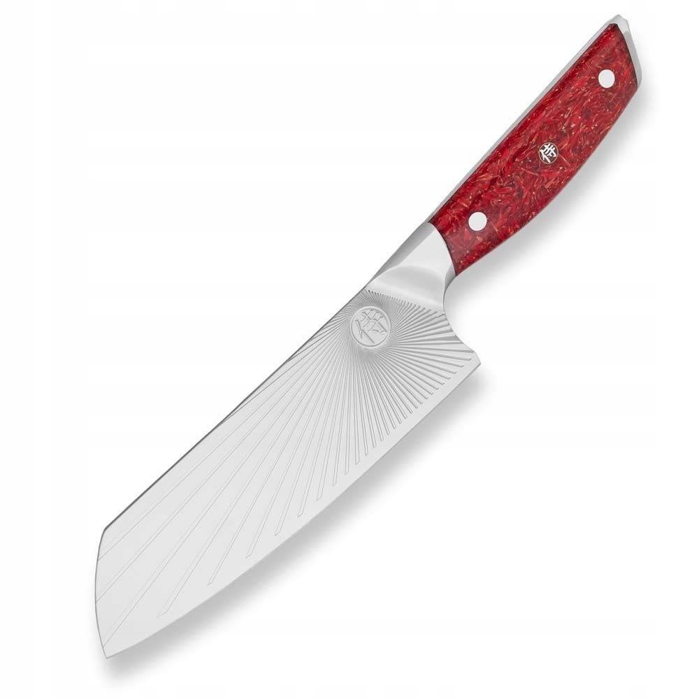 Nôž Santoku Šéfkuchár 18.5 cm Nerezový Dellinger Northern Sun Červený