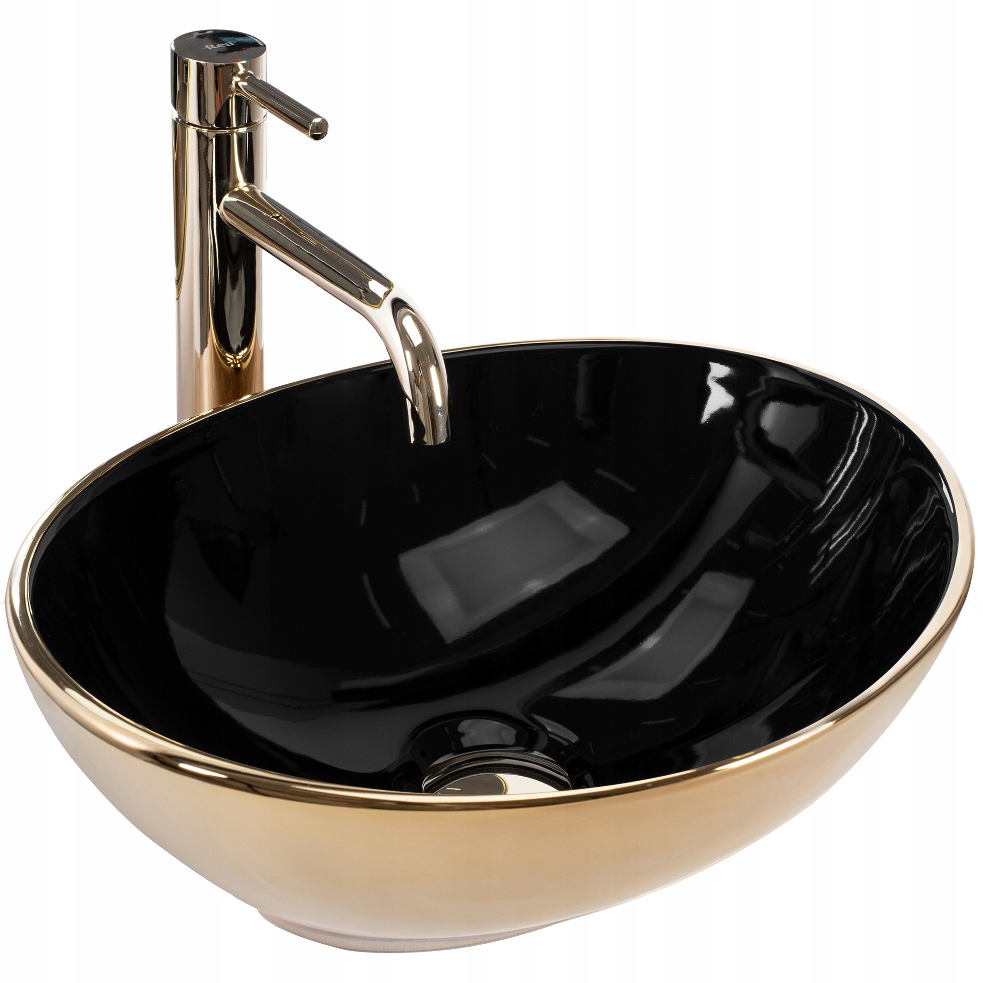 

Umywalka Ceramiczna Nablatowa Sofia In Black Gold