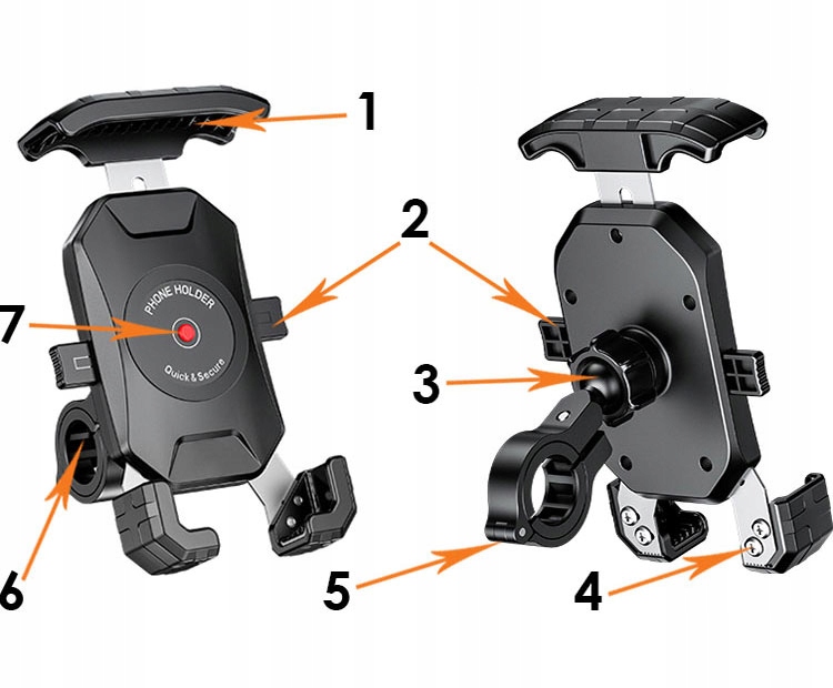MOTOCYKLOWY UCHWYT NA TELEFON - R15-metal Producent Extremestyle