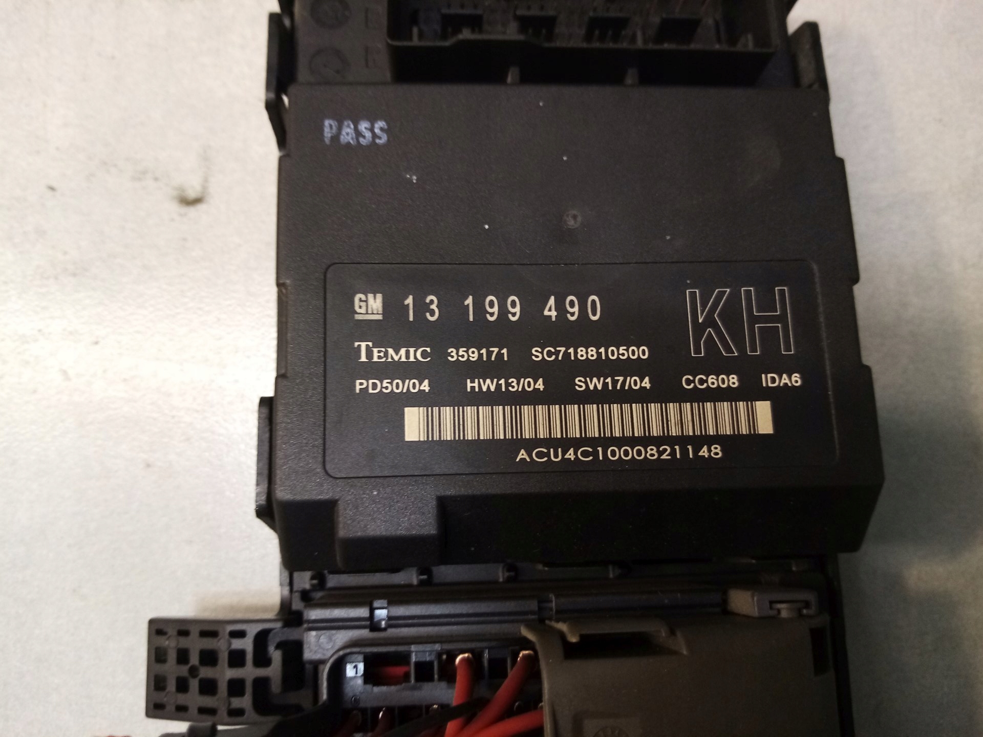 comfort control unit BSI VECTRA C 1.9 CDTI SC718810500