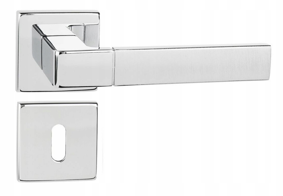 italská klika Spigola Bi Qr Sl chrom/mat rozety Wk