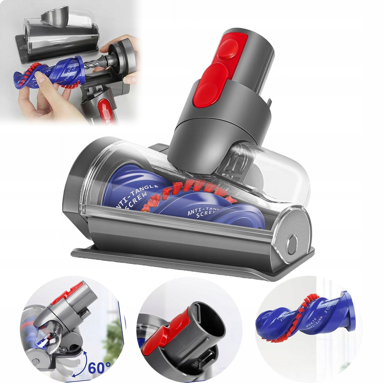 Elektrický Led Podlahový Kartáč Kompatibilní S Dyson V7 V8 V10 V11 V15