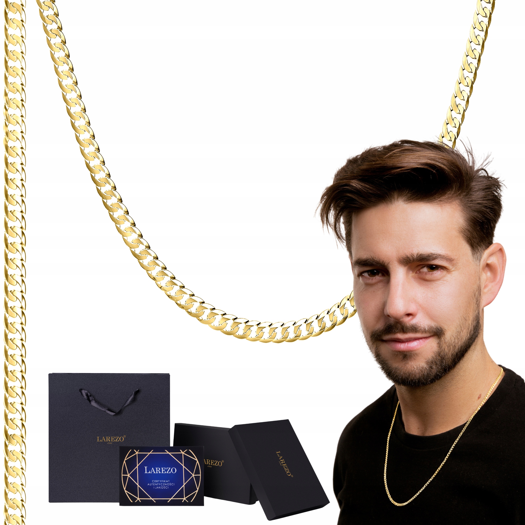 Zlatý Řetízek Pánský Pancr 55 cm plný kovaný silný řetěz 3,2 mm Stříbro