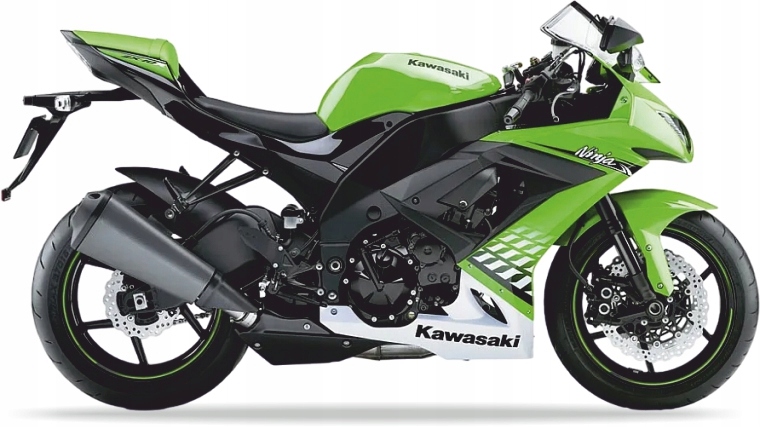 Samolepky Na Motocykl Juula Pro Kawasaki Zx 10R 2010 Zelená 777