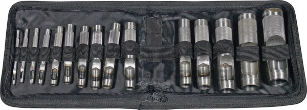 Vyrezávače na gumu 3-25 mm, 15 ks
