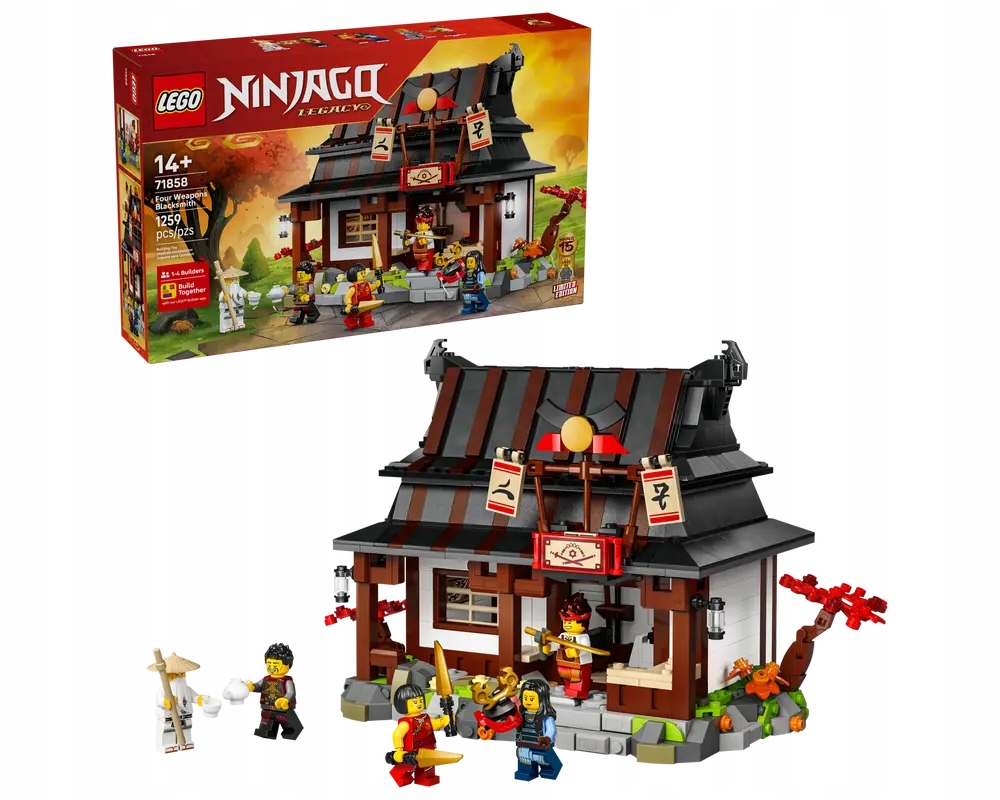 Lego 71858 Ninjago Sada Kovárna Čtyři zbraně 14+ 1259ks