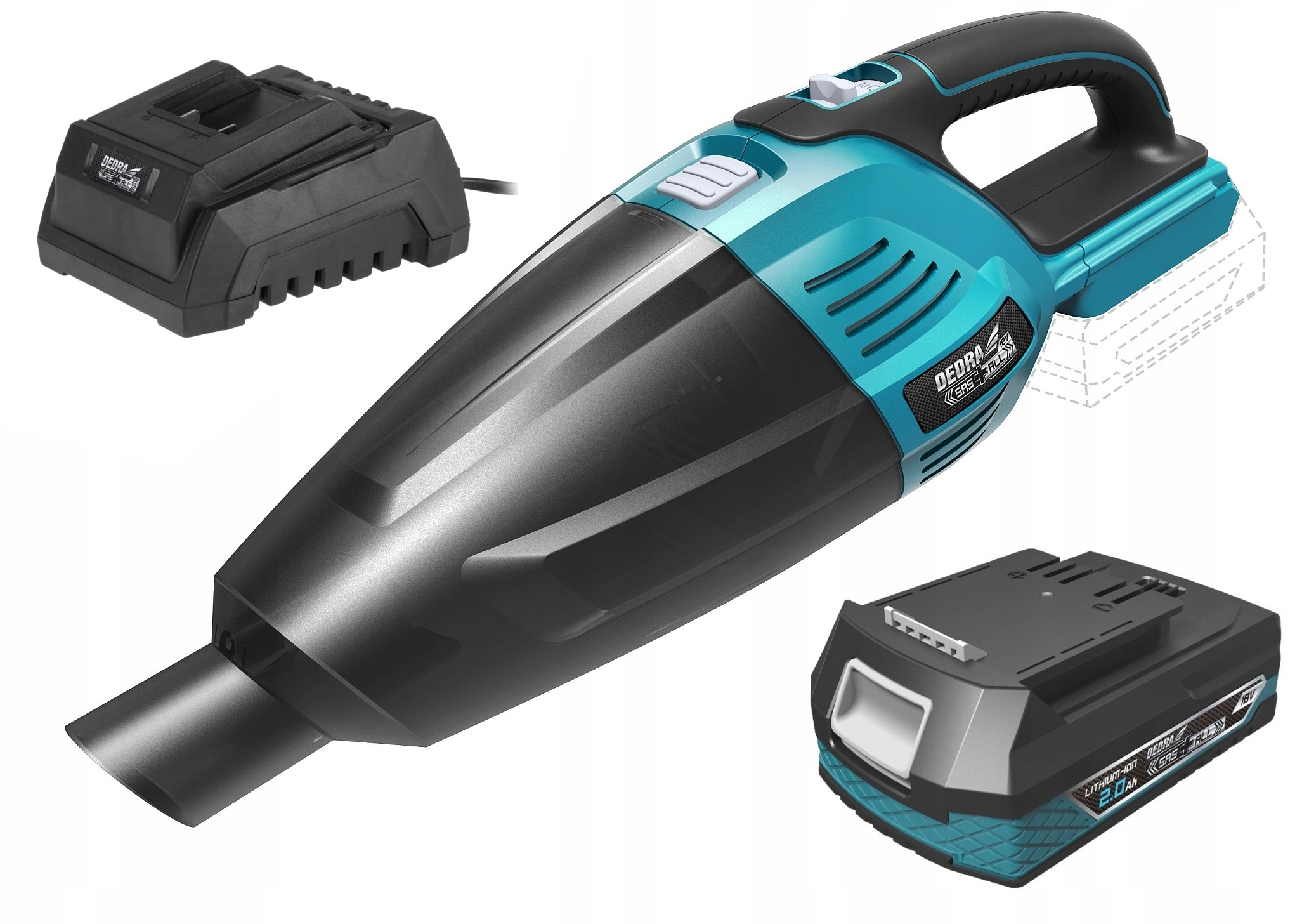 

Odkurzacz akumulatorowy Dedra DED7070 18V +2Ah