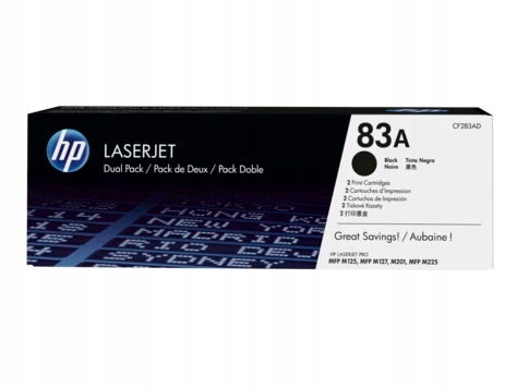 Hp tisková kazeta černá, CF283AD 2 pack