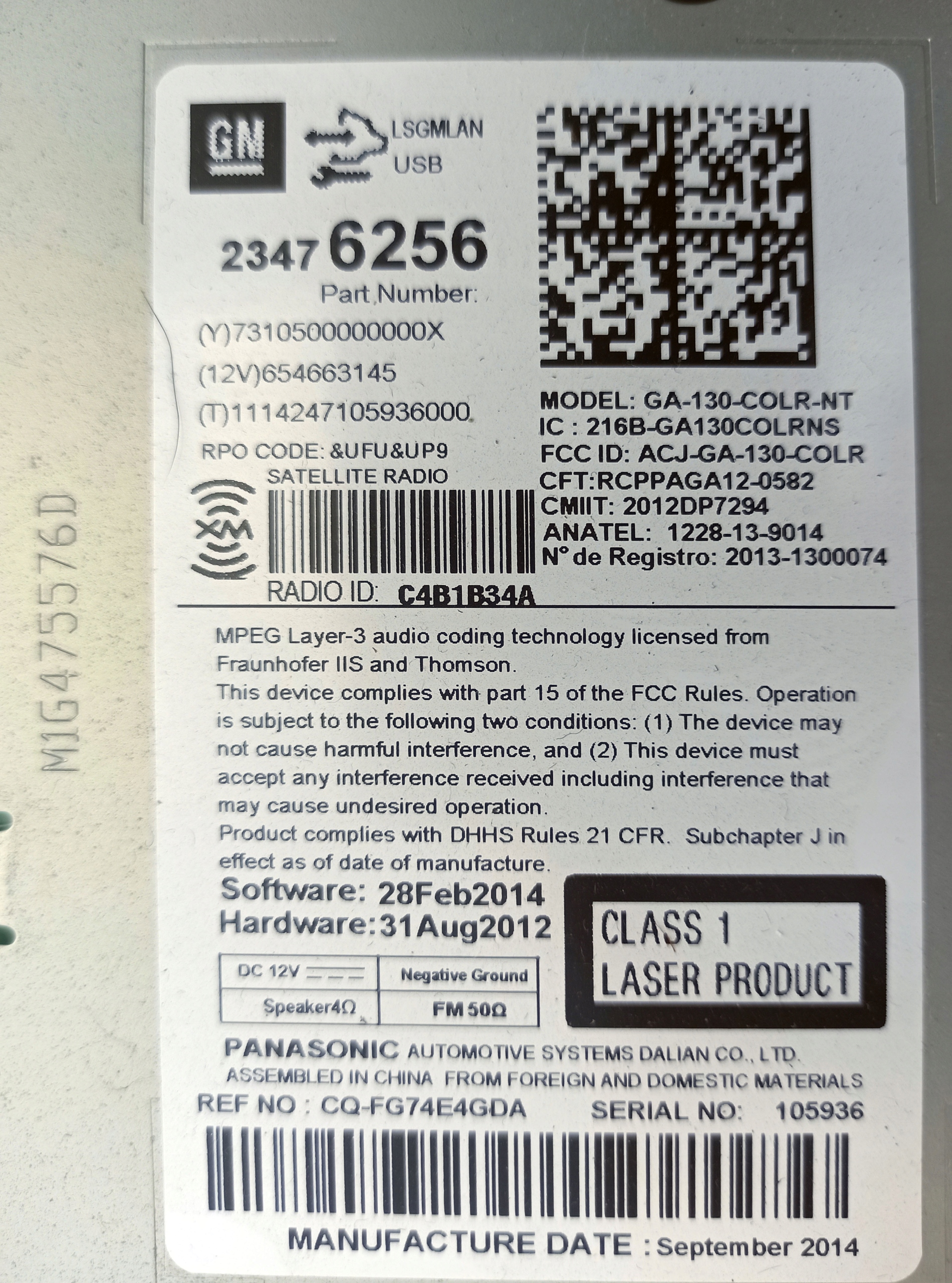 OPEL MOKKA BUICK ENCORE RADIO NAWIGACJA 23476256 Typ samochodu 4x4 SUV Samochody osobowe