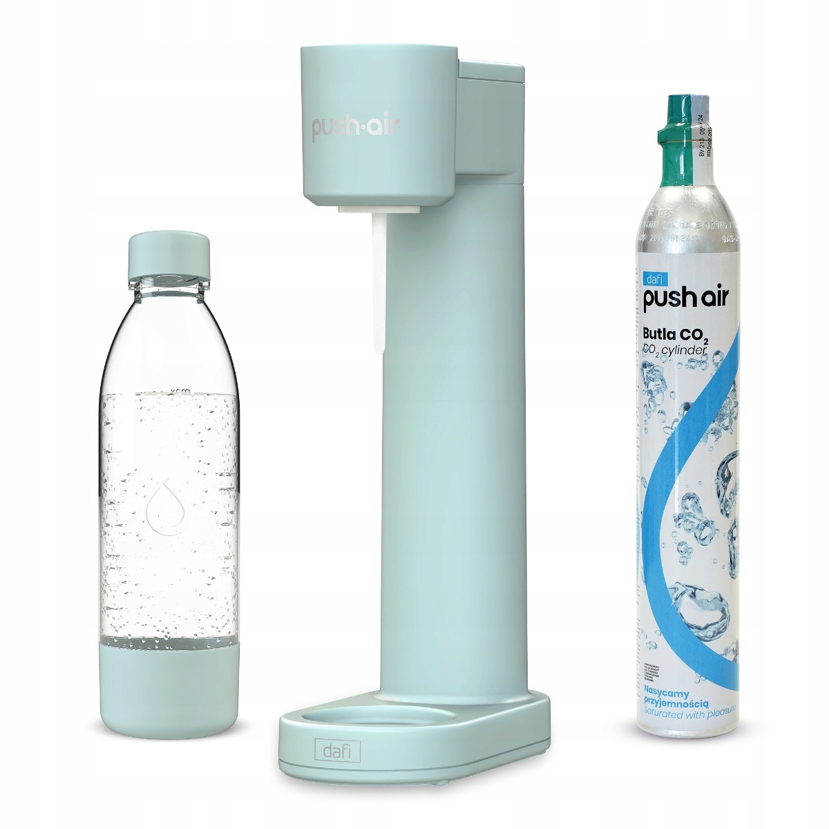 Pushair Saturator do Wody Dafi Syfon Miętowy Nabój CO2 Butelka 0,7