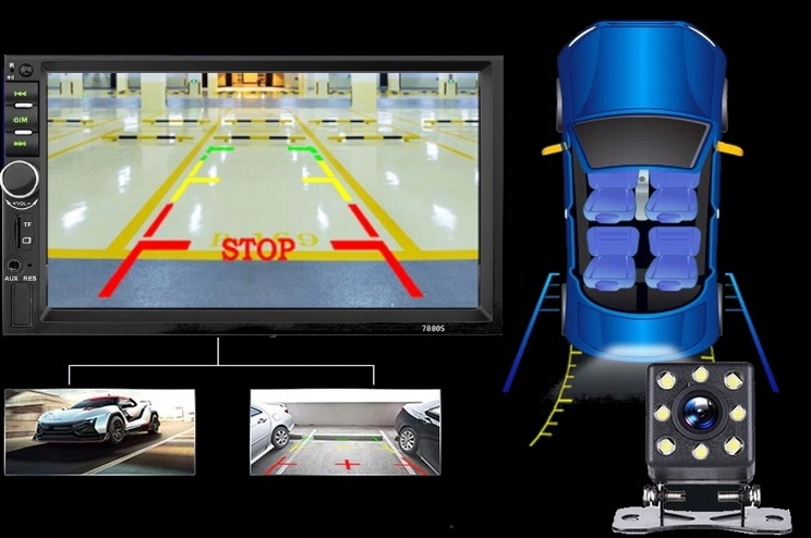 RADIO 2 DIN AUDI A6 C5 1997-2004 ANDROID AUTO CARPLAY KAMERA USB AUX BT Montaż 2-DIN