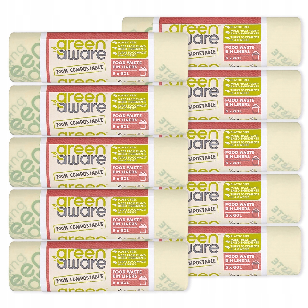 Levně Sáčky na odpad Bio Biodegradovatelné 60 l Třídění odpadků 50 Ks Hnědé