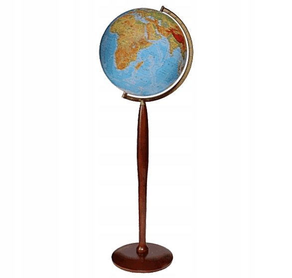 GLOBUS PODŚWIETLANY 42cm na wysokiej stopce FIZYCZ