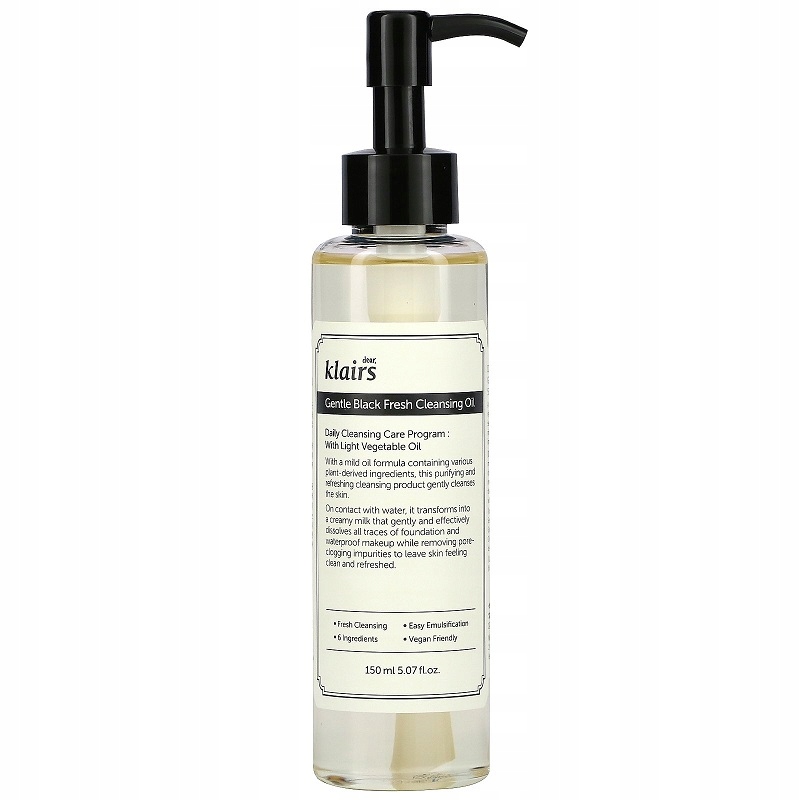Klairs Gentle Black Fresh Cleansing Oil 150 ml – hydrofilní olej