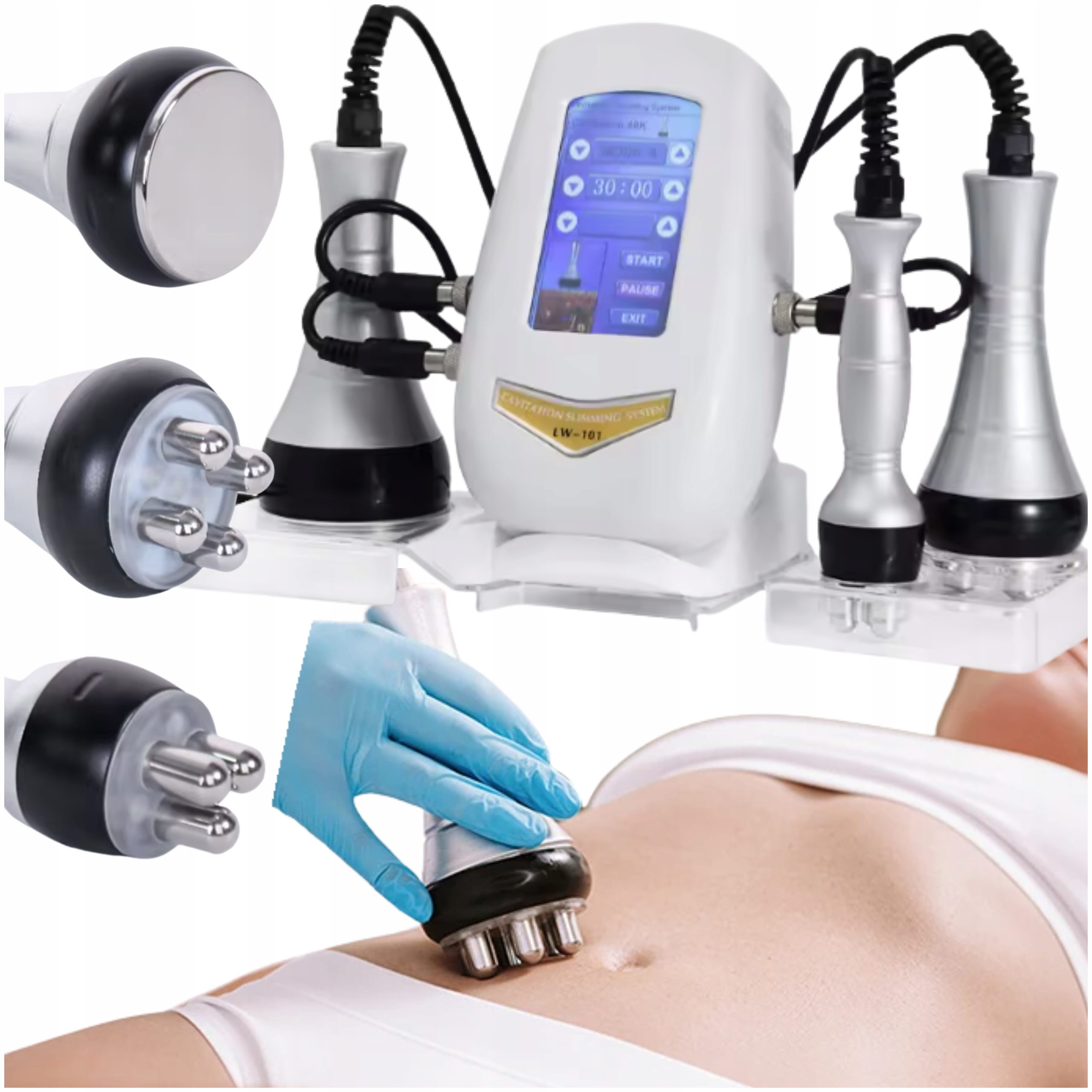 Kavitace Ultrazvuková liposukce Multifunkční Masážní Přístroj na celulitidu 3v1