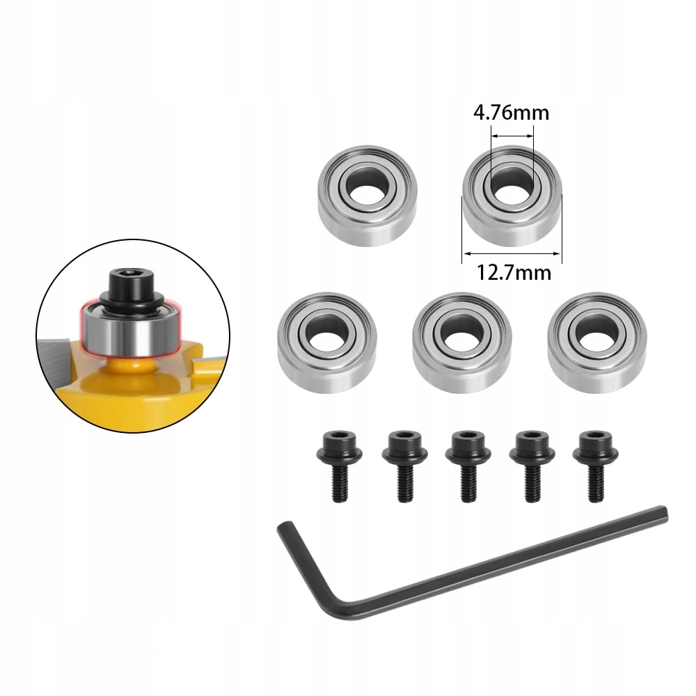 

Łożysko i pierścień oporowy frez 5szt 4,76 x12,7mm
