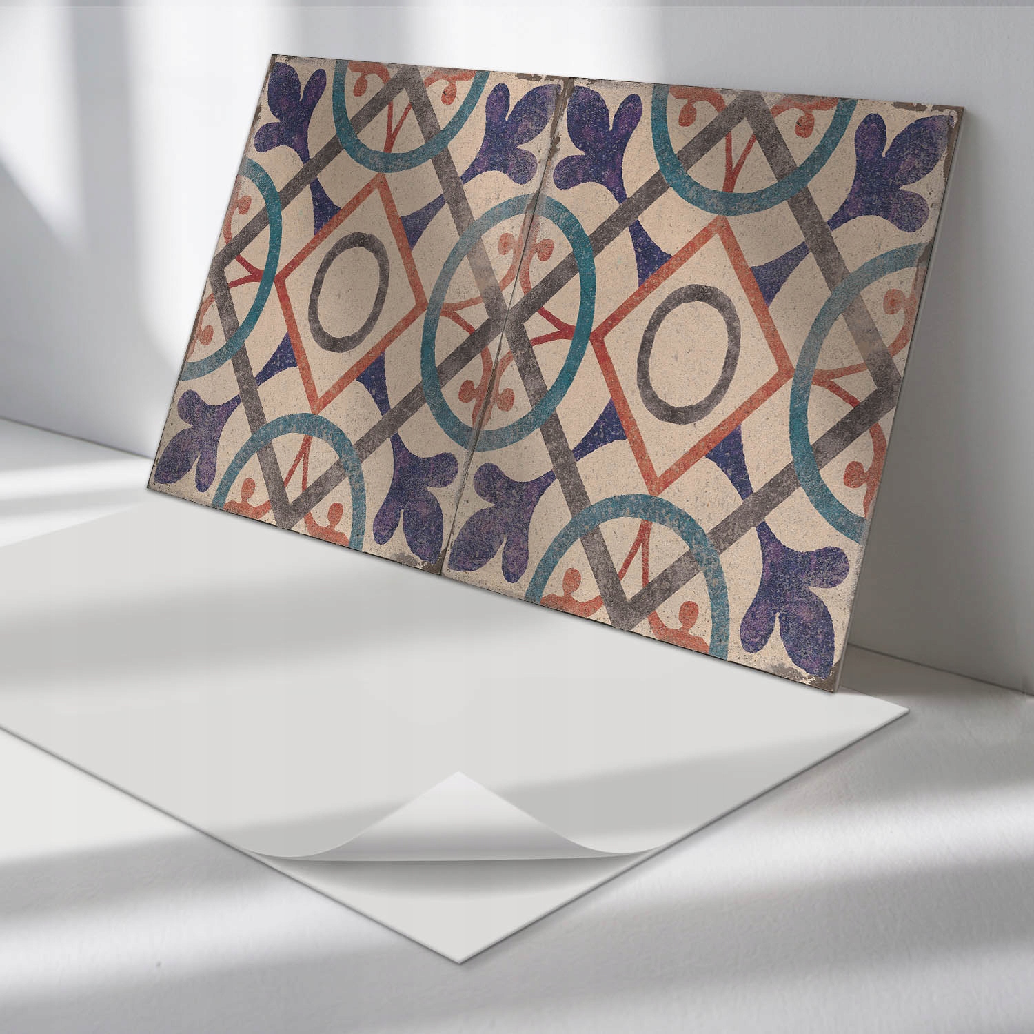 Sada samolepiacich panelov Geometrický vzor s kruhmi 6 ks 60x30 cm