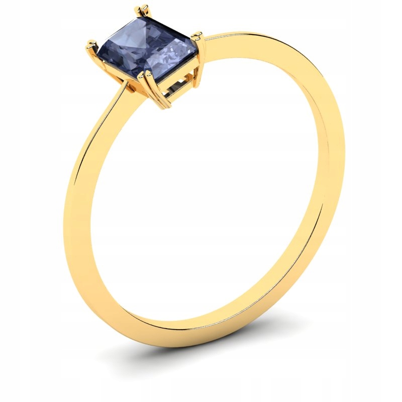 

Pierścionek Złoty Błyszczący Z Tanzanitem 0,60CT