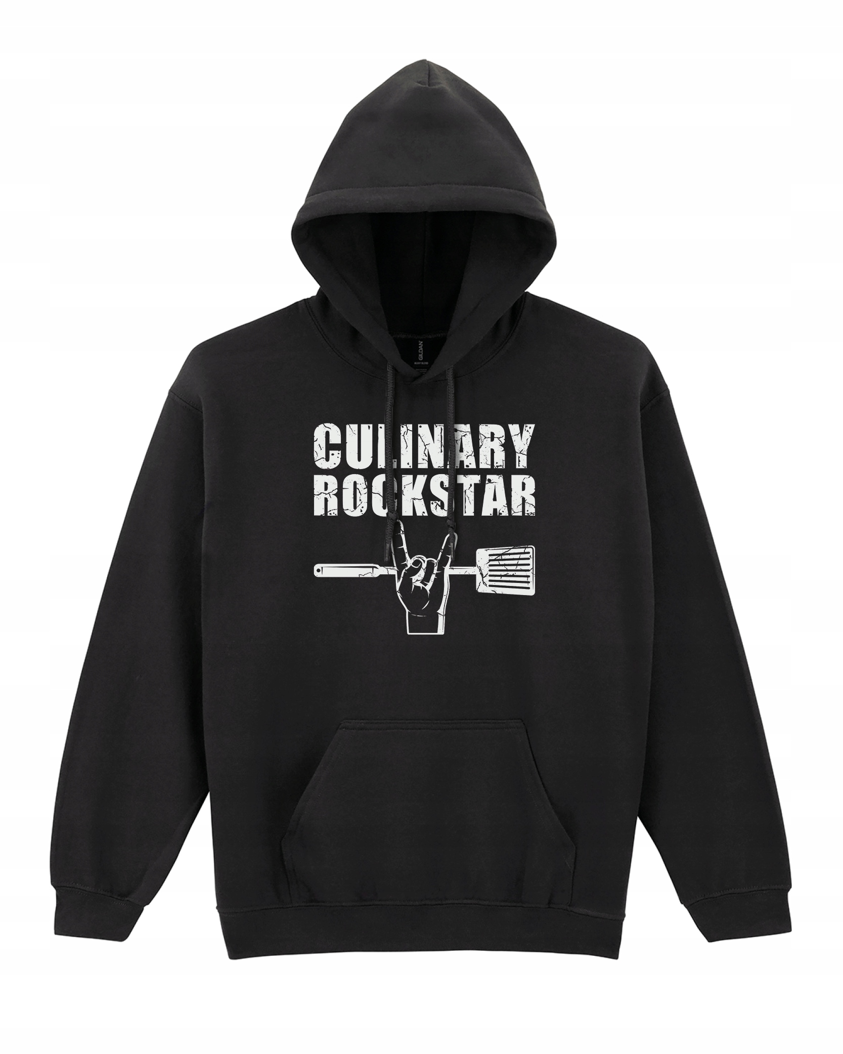 Mikina pro šéfkuchaře Culinary Rockstar Vaření Kuchyně Černá XL