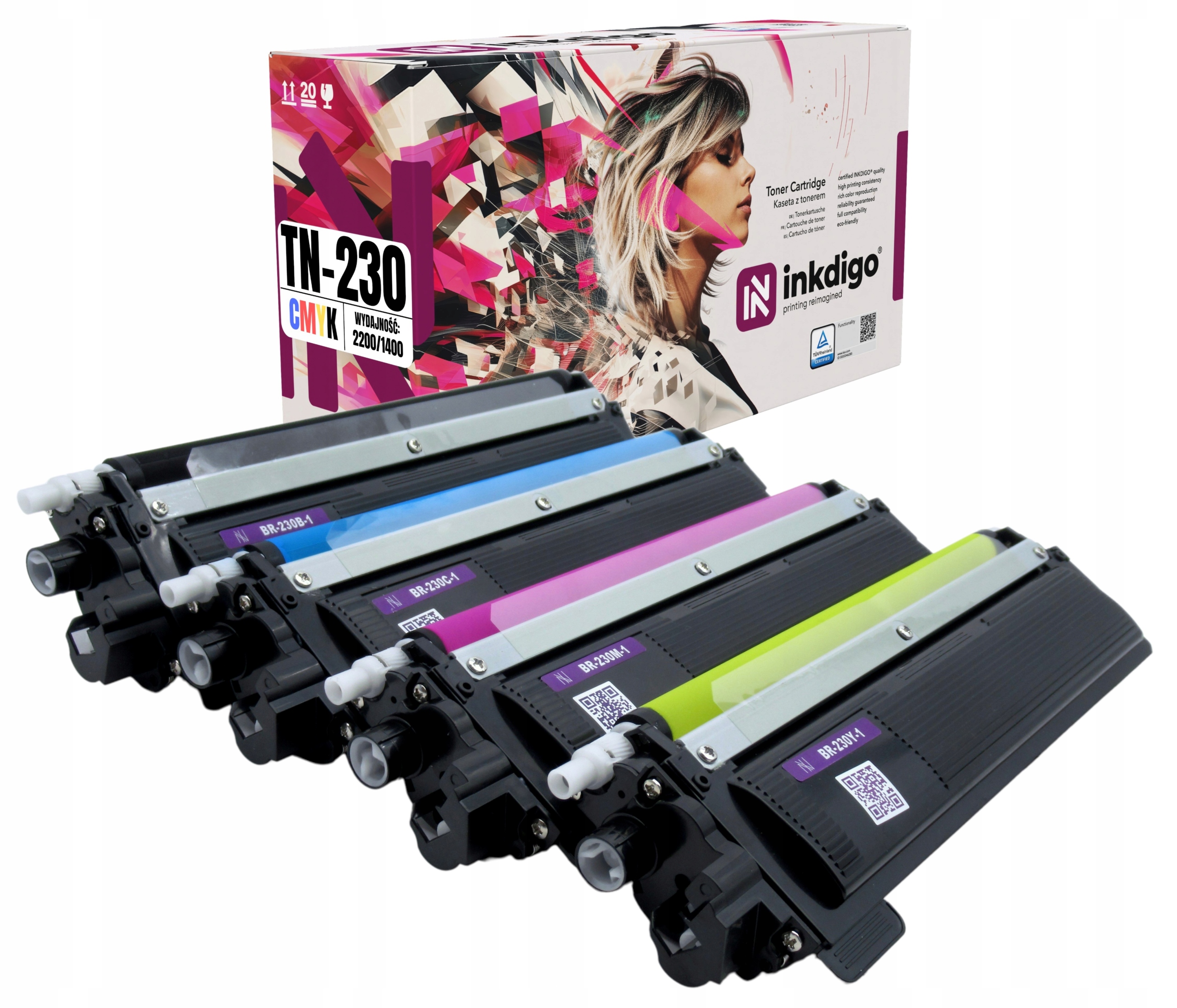 Sada TN-230 pro Brother Černá Barvy DCP9010