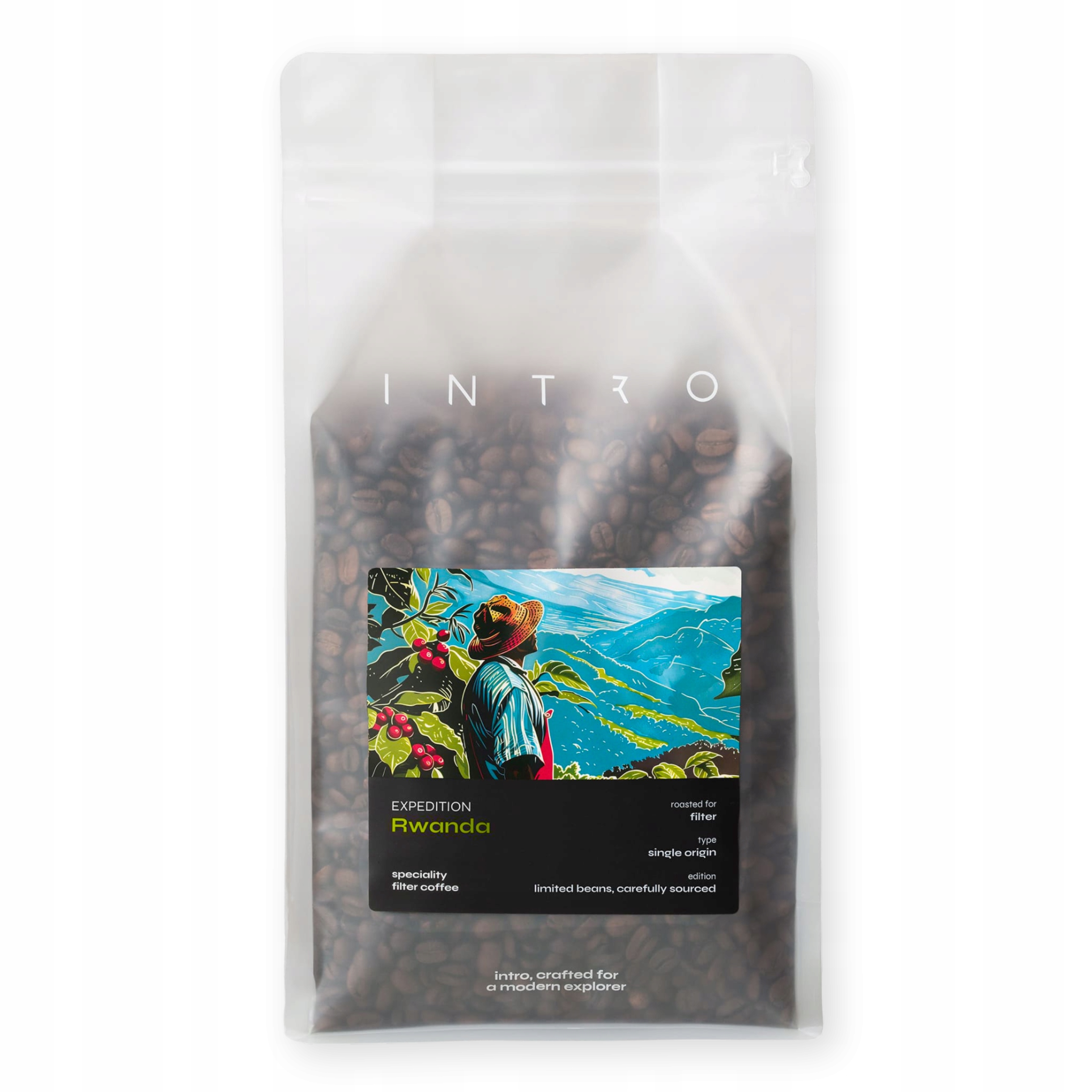 Levně Káva Zrnková 1 kg – Rwanda – Káva Speciality Ovocná Pražírna Kávy Intro