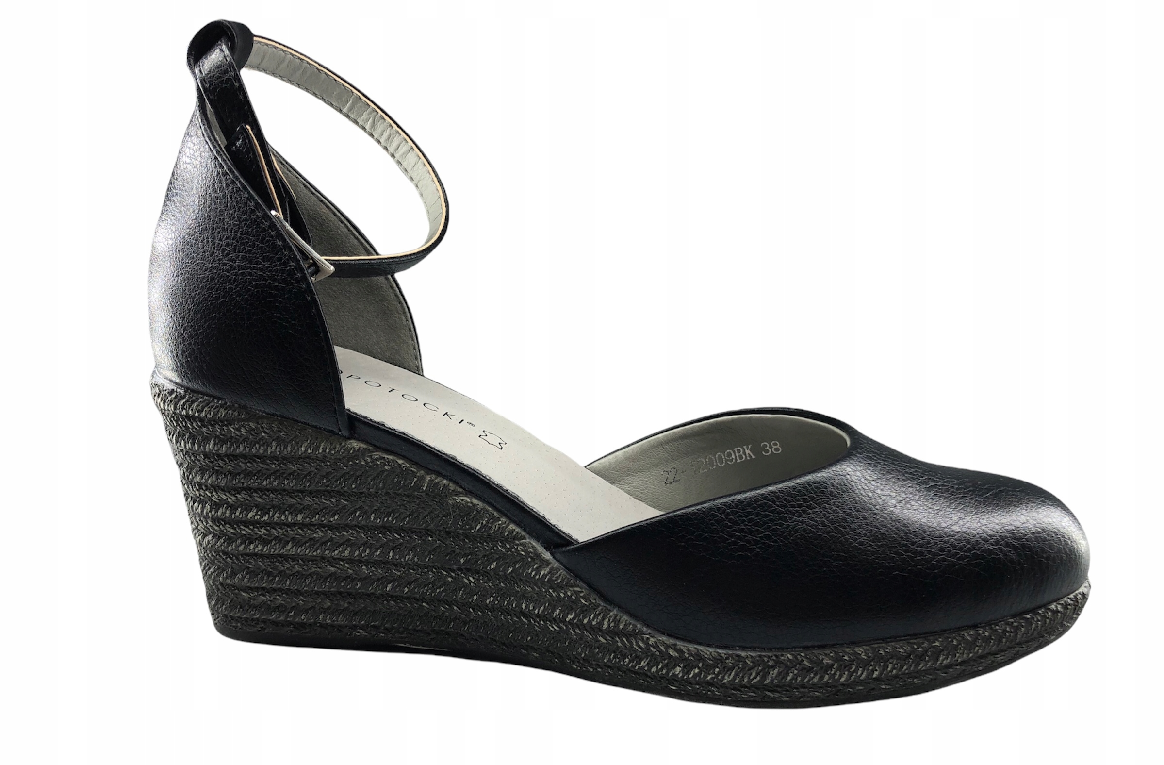 

Potocki Czarne Półbuty Koturna R.38