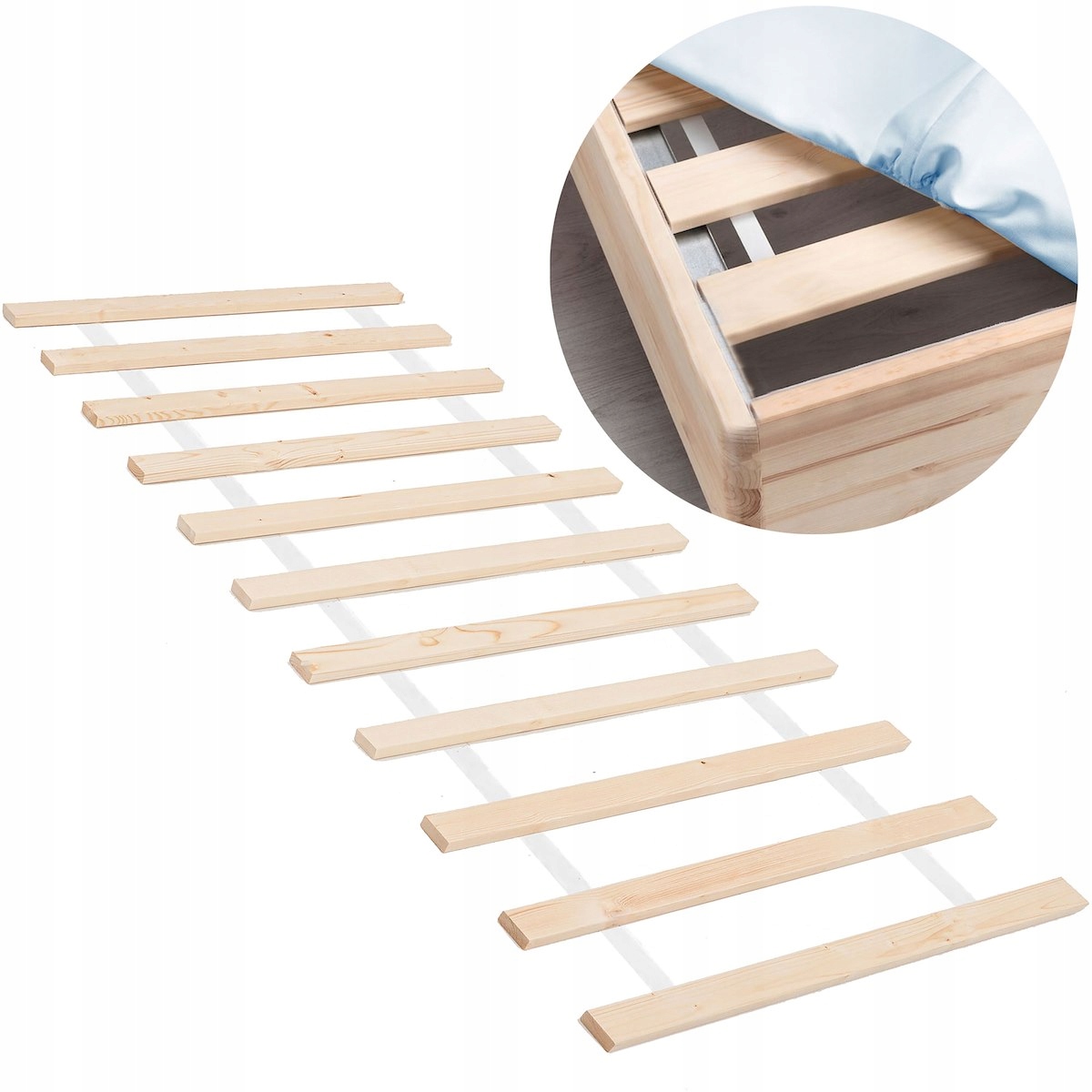 STELAŻ WKŁAD ŁÓŻKA 160x200cm POD MATERAC PRODUCENT Liczba listew 11