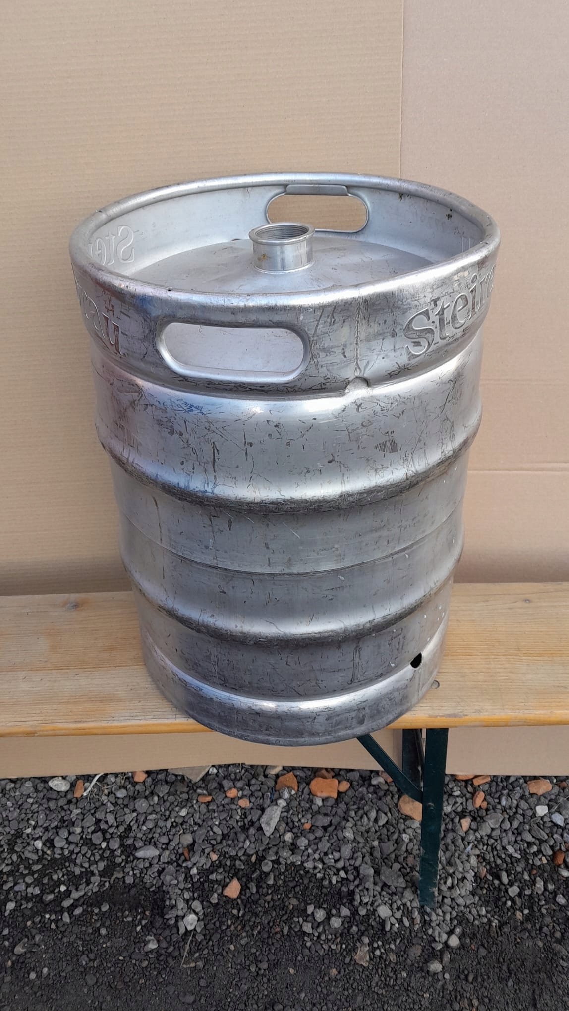 Keg stalowy używany 50L