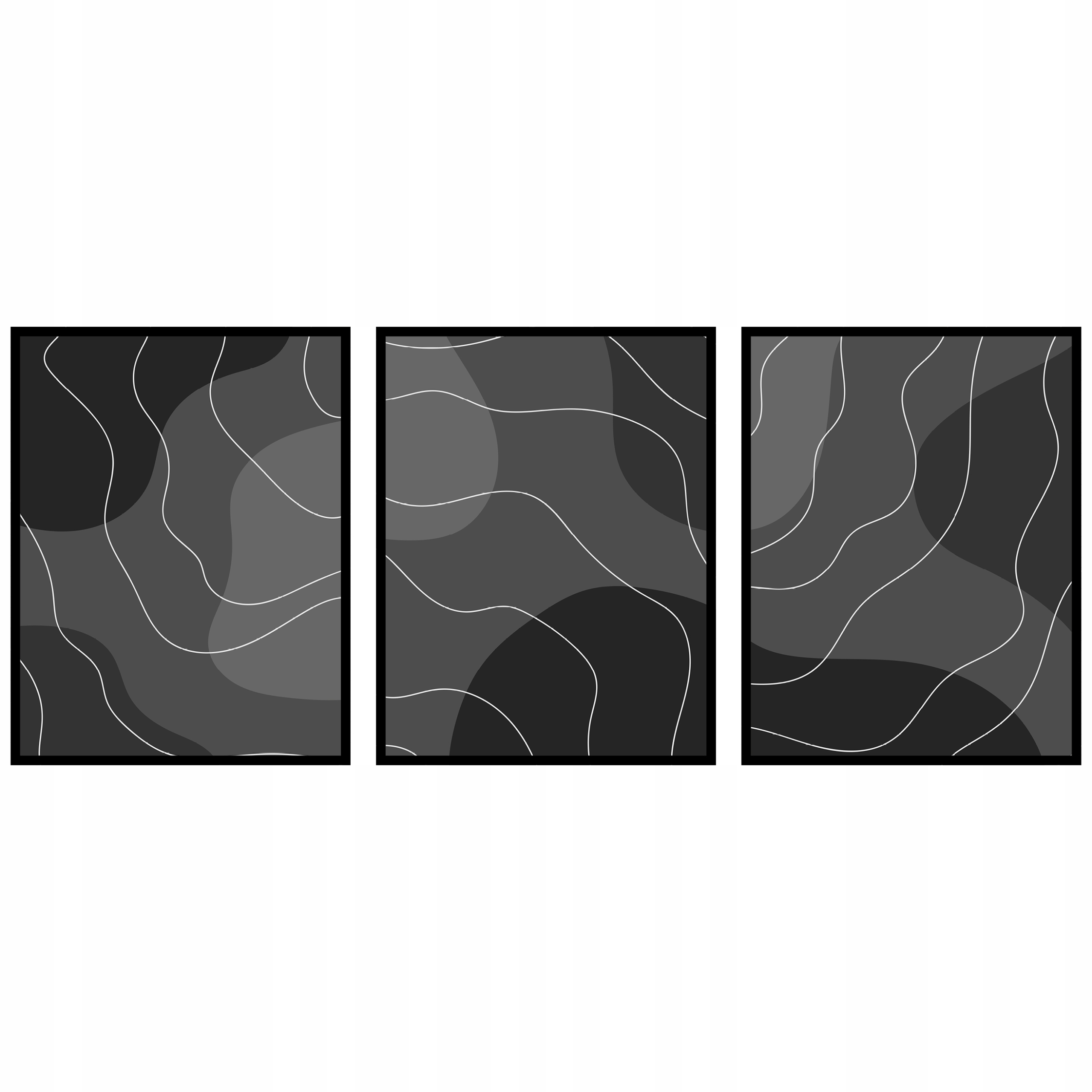 Triptychové plagáty abstrakcia vzory čiary 3ks 60x90cm obrazy do obývačky