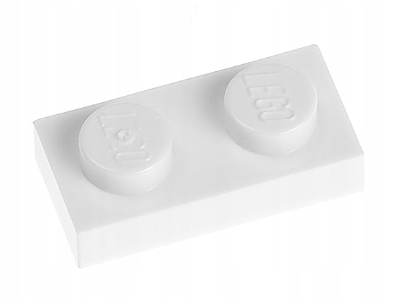 

Lego Płytka zwykła 1x2 3023 biała 2 szt.
