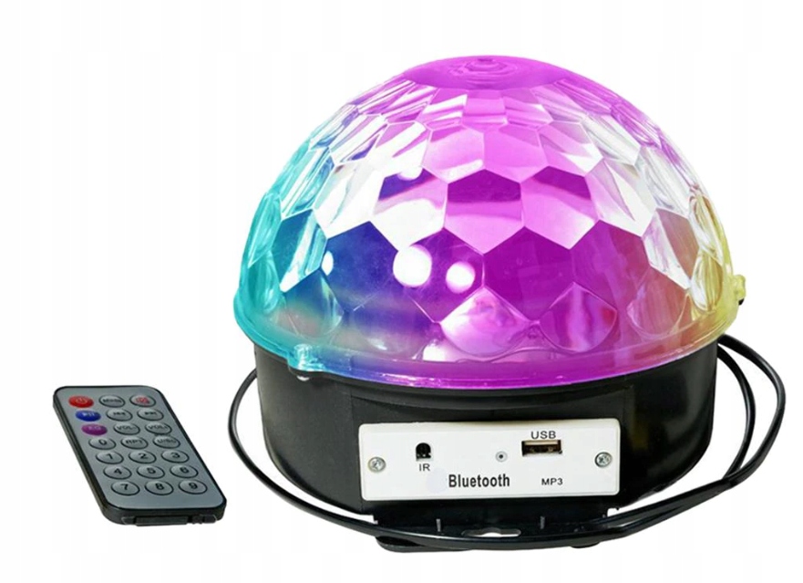 Світлодіодний диско-куля Bluetooth DISCO + пульт дистанційного управління RGB вага продукту з упаковкою 0,434 кг
