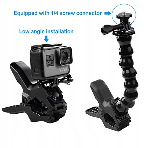 Elastyczny Uchwyt Gęsia Szyja Action Kamera Do GoPro Hero 13 12 SUPTIG — miniatura 3