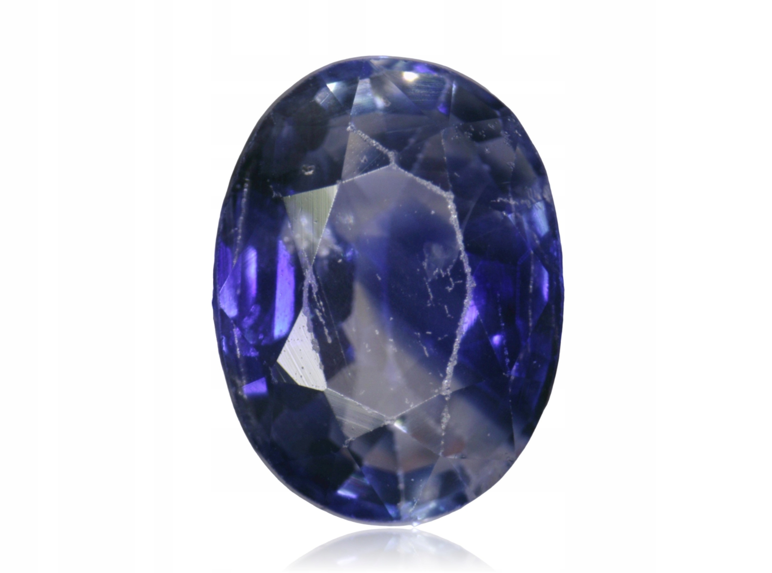 Safír 0.22ct Bi-Color Modrý Ovál eCertifikát Wbd