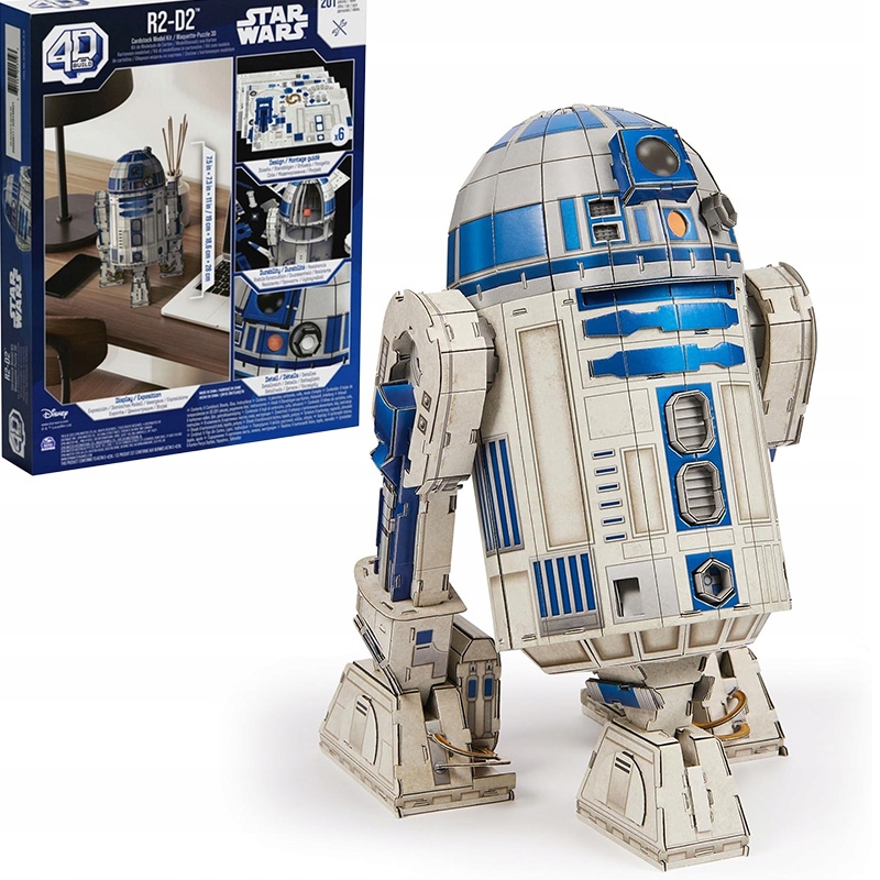 PUZZLE 4D BUILD STAR WARS GWIEZDNE WOJNY R2-D2 PUZZLE 4D MODEL ROBOTA