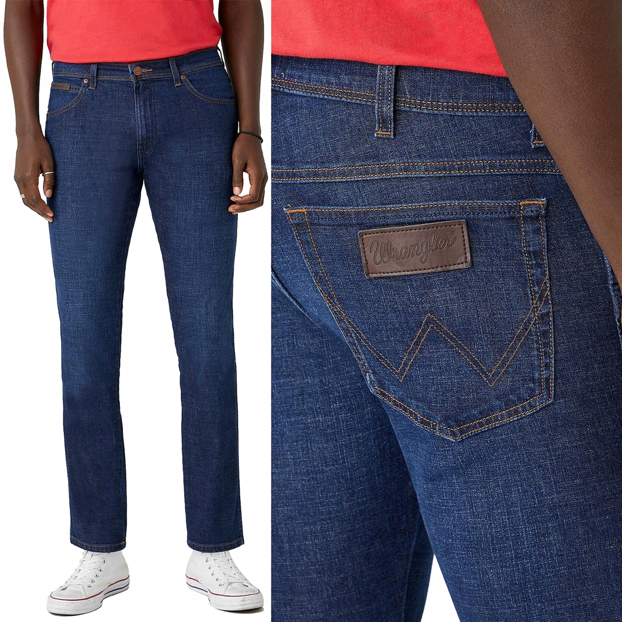 Wrangler Texas Rinse&Shine Džins jednoduché tenké džínové kalhoty W34 L30