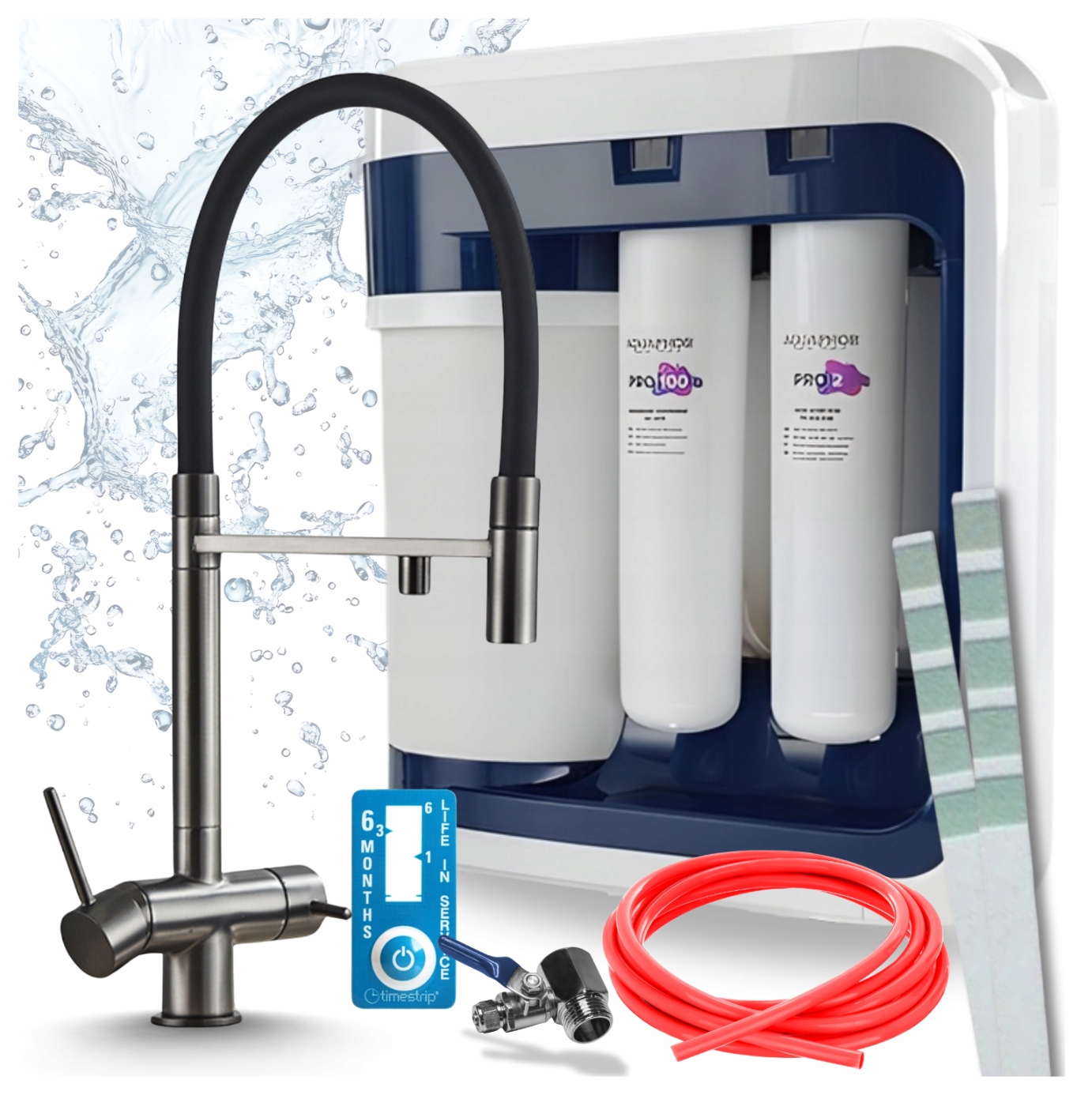 Flexibilný Stojanový Kuchynský Kohútik Aquaphor RO202S Pro S Reverznou Osmózou