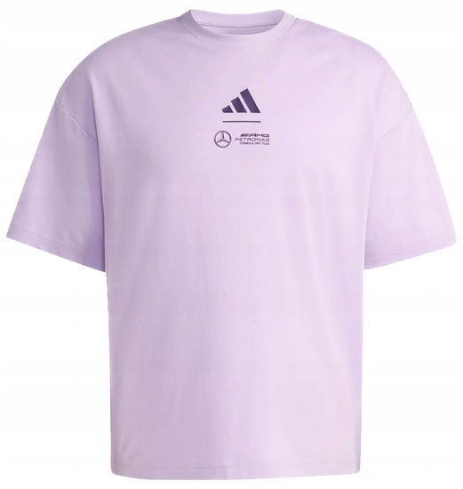 Tričko Mercedes Amg Petronas F1 adidas Premium Woven Powder Plum vel. M