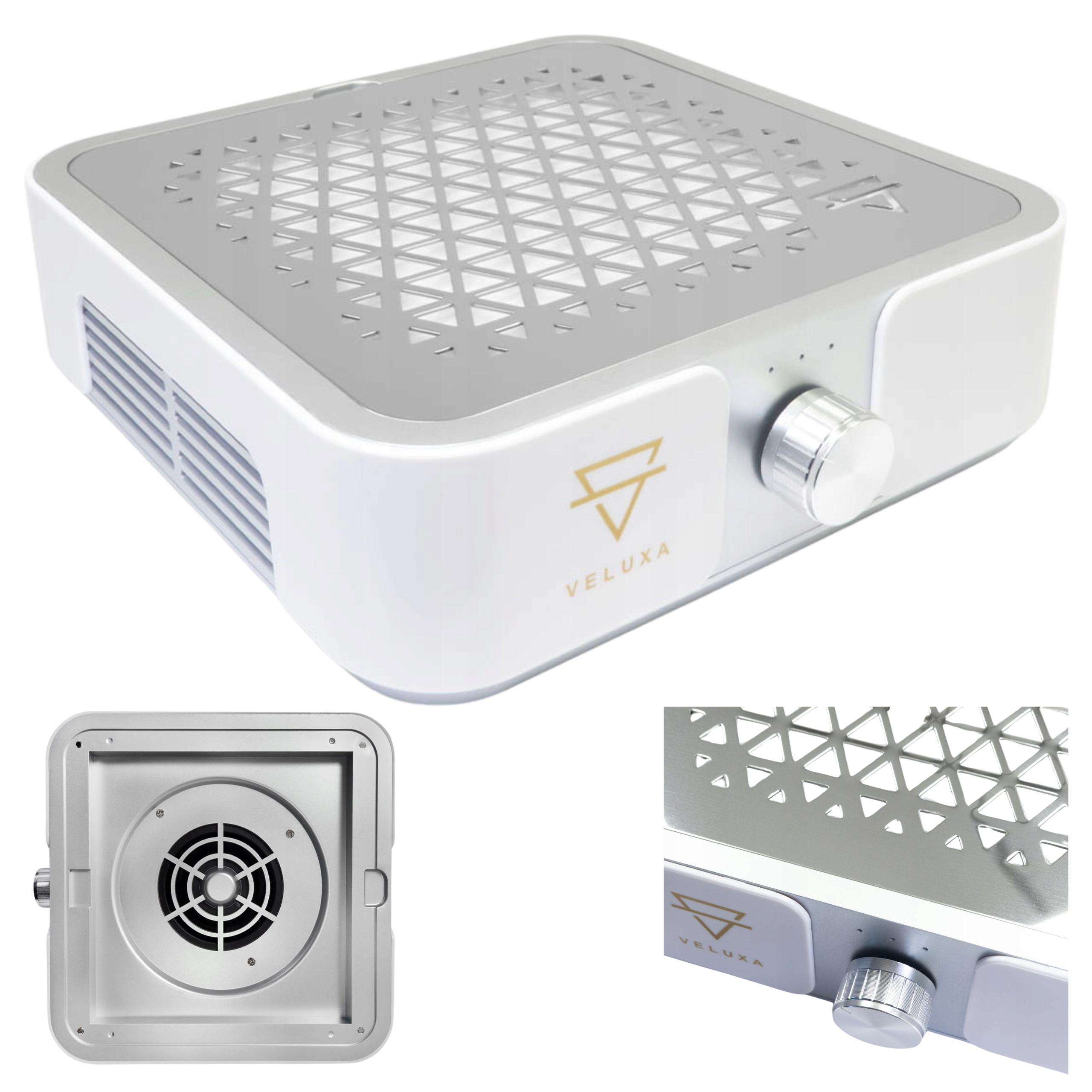 Pochłaniacz Pyłu Veluxa Paznokci Profesjonalny Manicure Regulowany 60W